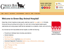 Tablet Screenshot of greenbayanimalhospital.com